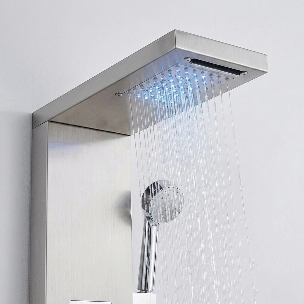 Colonne De Douche XL Hydromassante Argent