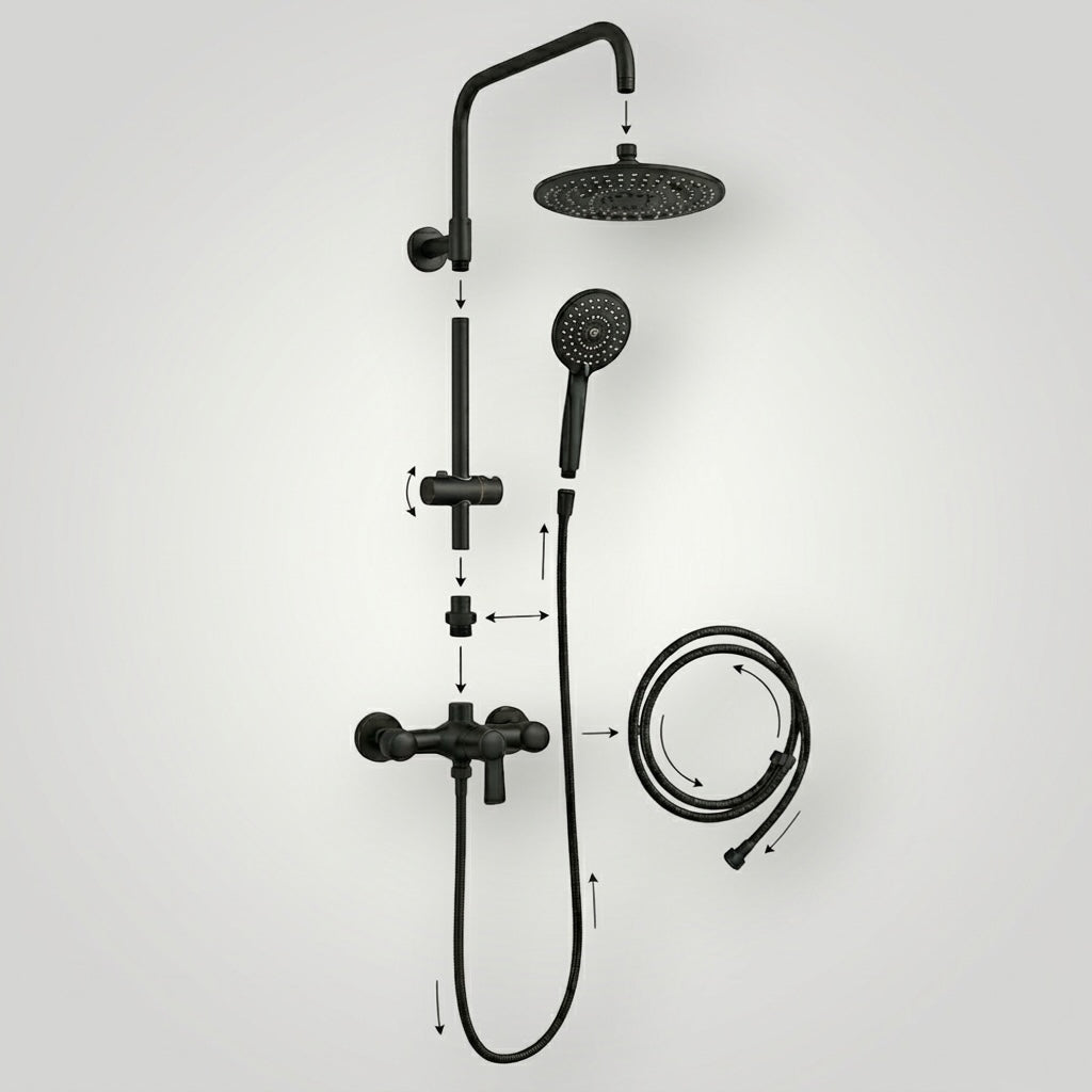 Colonne De Douche Thermostatique Noire