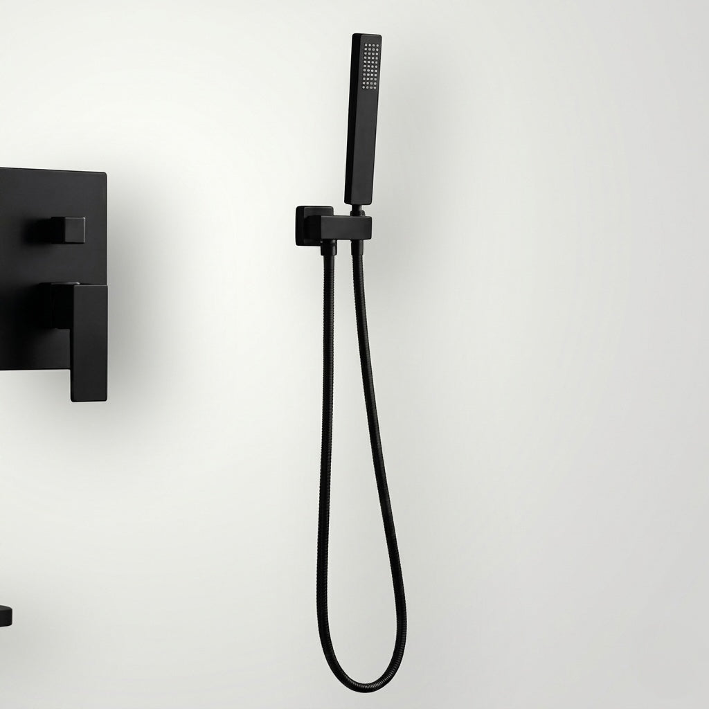Douche encastrée rectangulaire Vitalys - Noir
