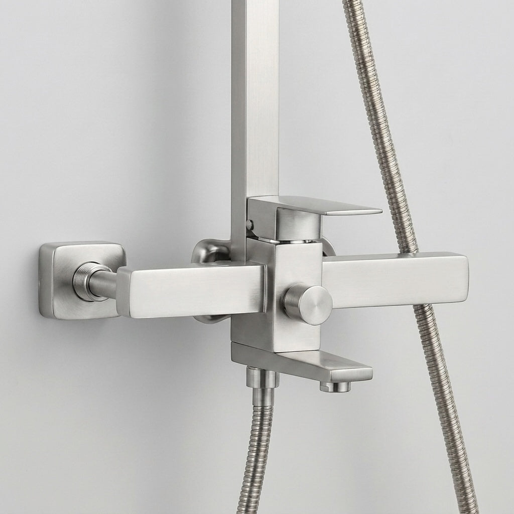 Colonne De Douche Rectangulaire Argent