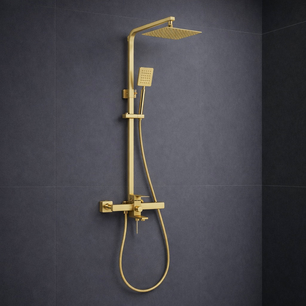Colonne de Douche rectangulaire Vitalys - Or