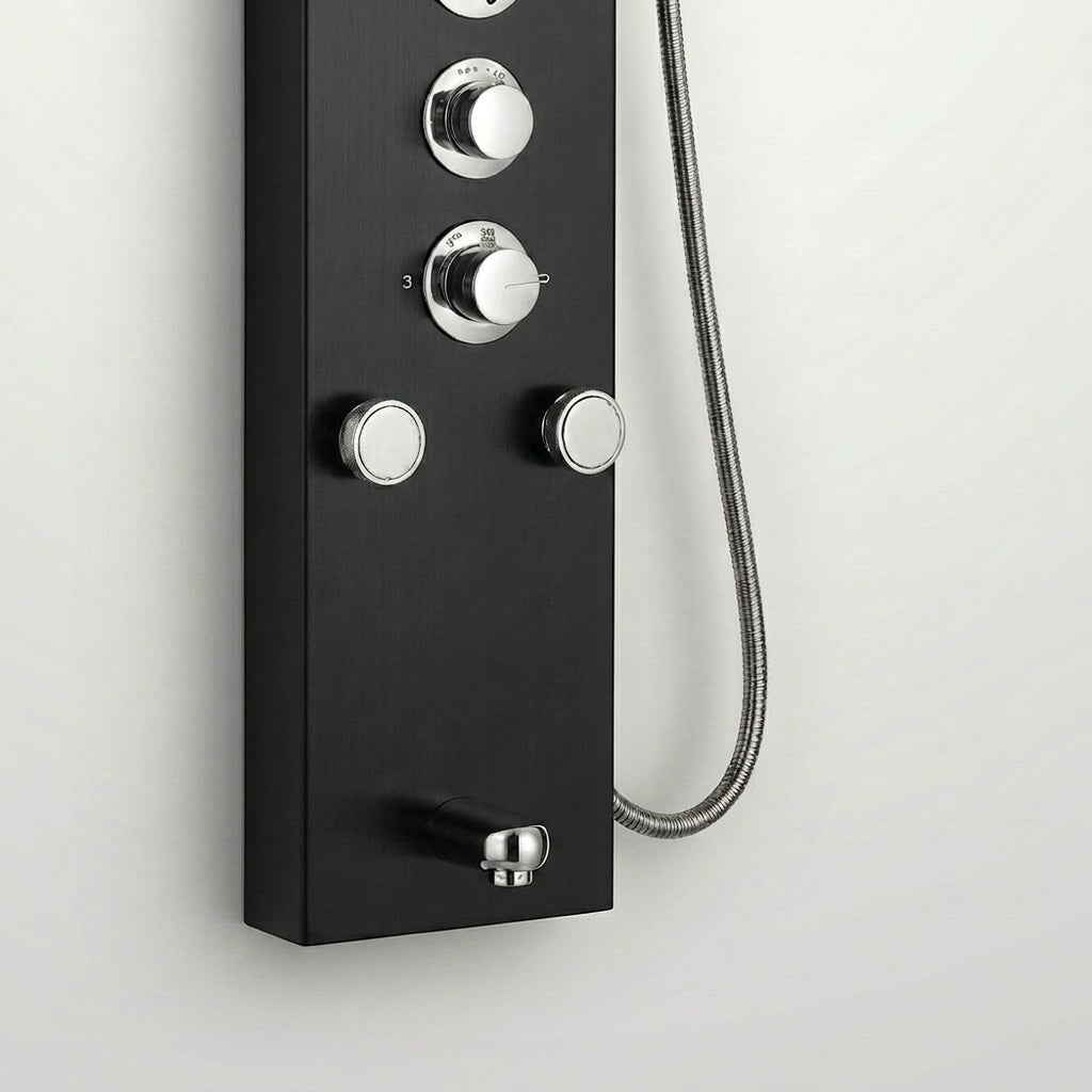 Colonne De Douche Hydromassante Noire