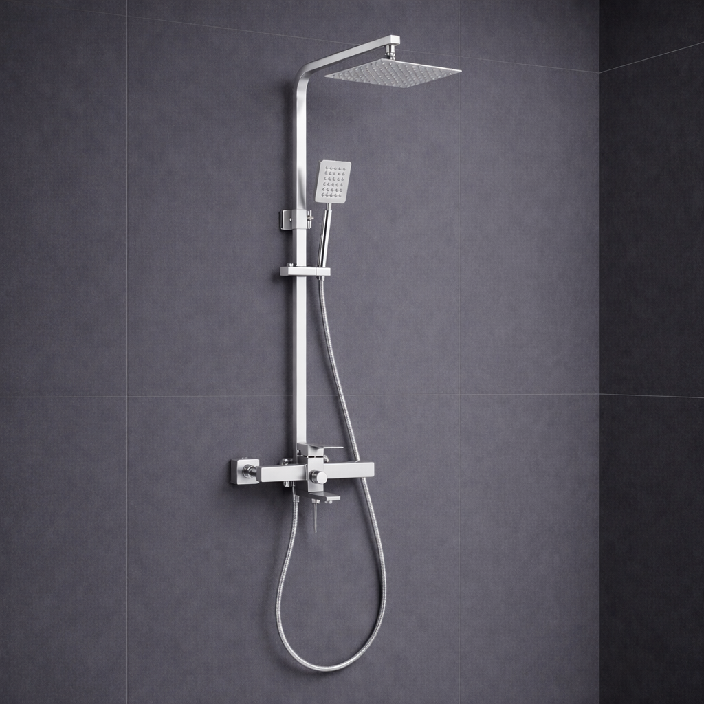 Colonne de Douche rectangulaire Vitalys - Argent