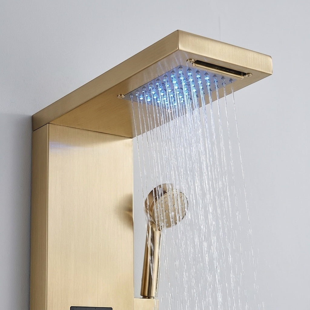 Colonne De Douche XL Hydromassante Dorée