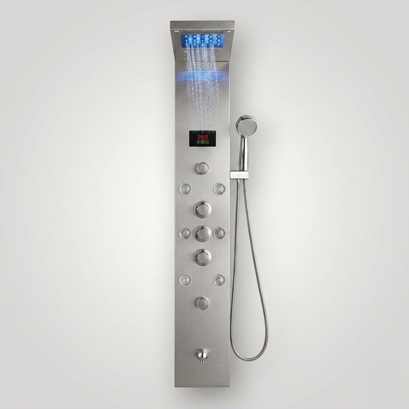 Colonne De Douche XL Hydromassante Argent