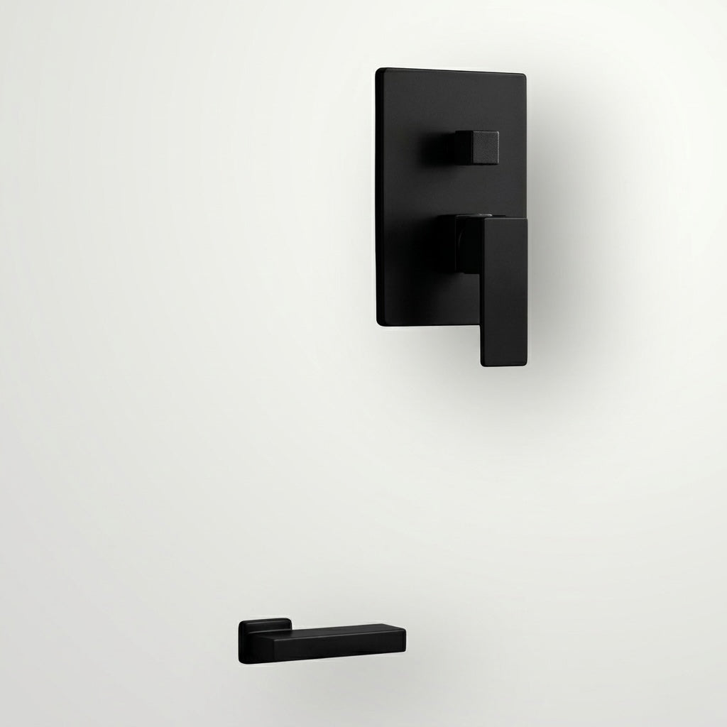 Douche encastrée rectangulaire Vitalys - Noir