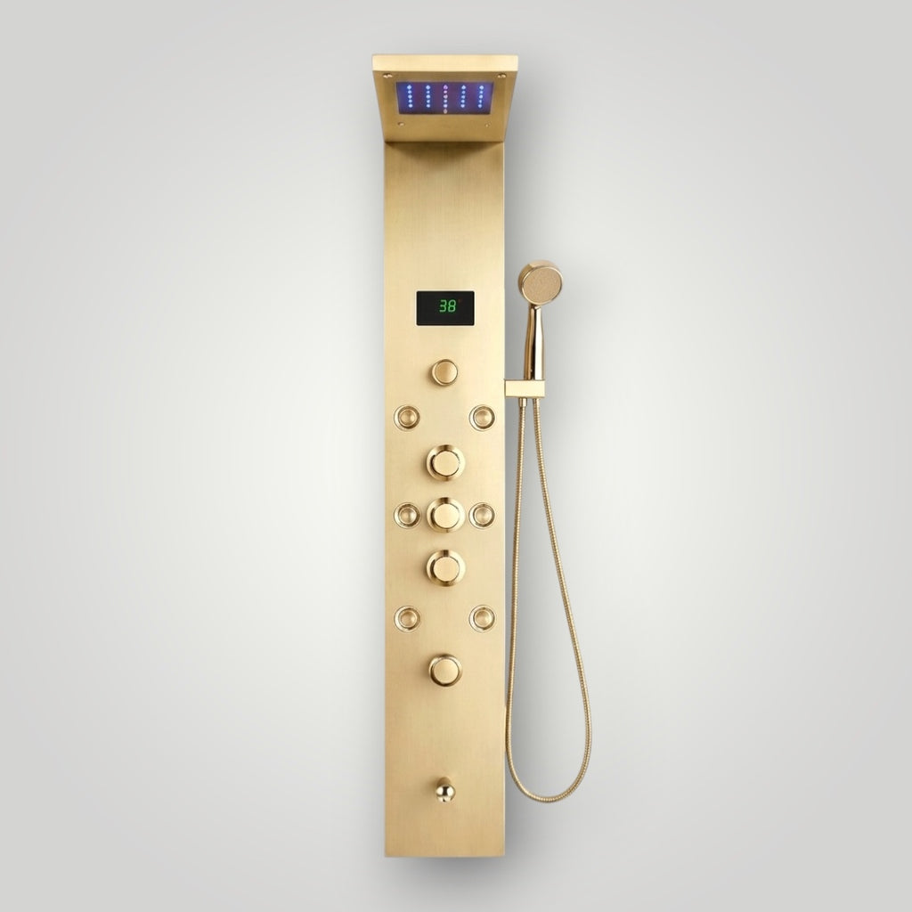 Colonne De Douche XL Hydromassante Dorée