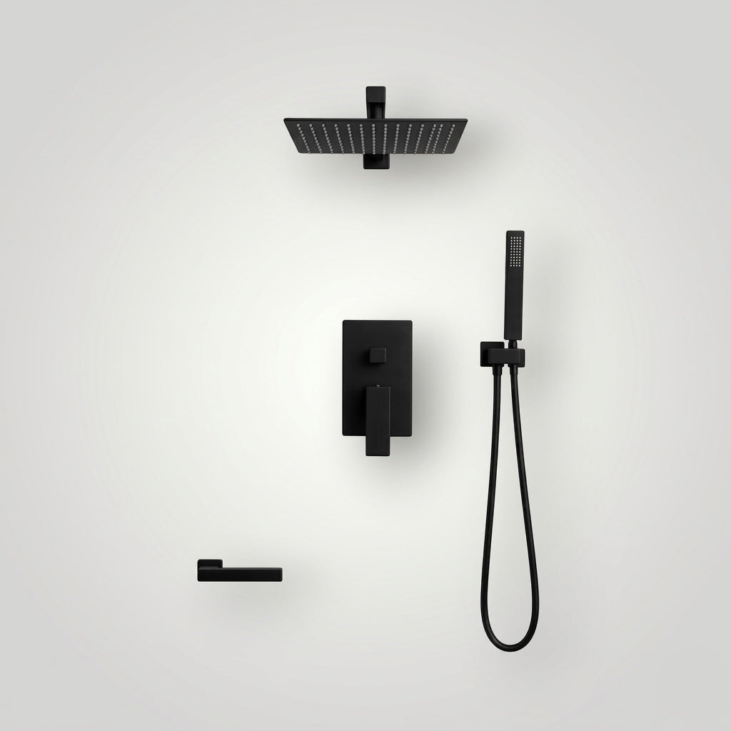 Douche encastrée rectangulaire Vitalys - Noir
