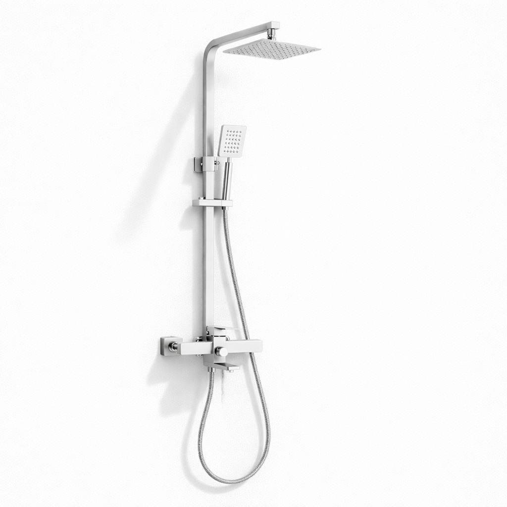 Colonne de Douche rectangulaire Vitalys - Argent
