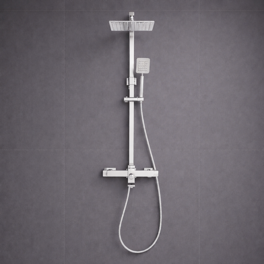 Colonne de Douche rectangulaire Vitalys - Argent