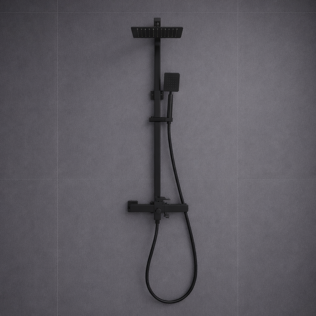 Colonne de Douche rectangulaire Vitalys - Noir