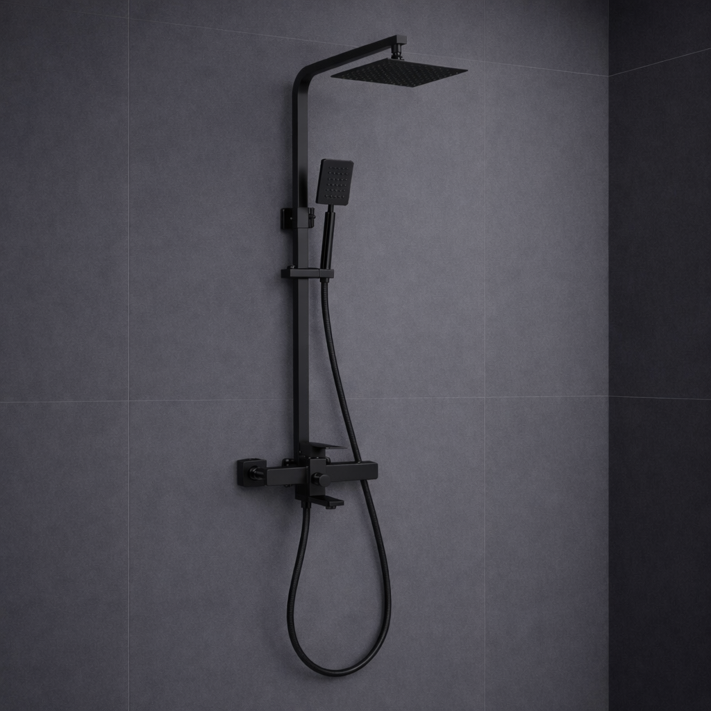 Colonne de Douche rectangulaire Vitalys - Noir