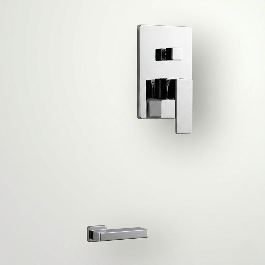 Douche encastrée rectangulaire Vitalys - Argent