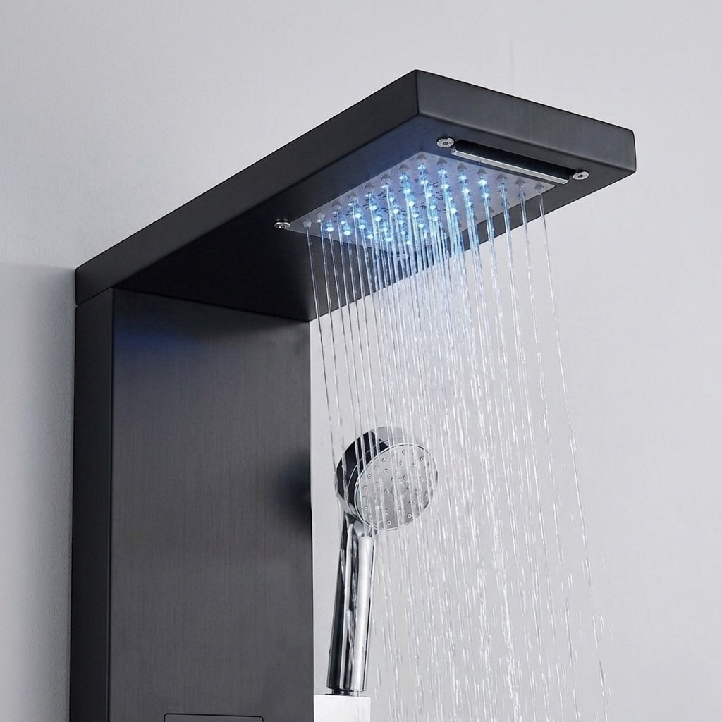 Colonne De Douche XL Hydromassante Noire