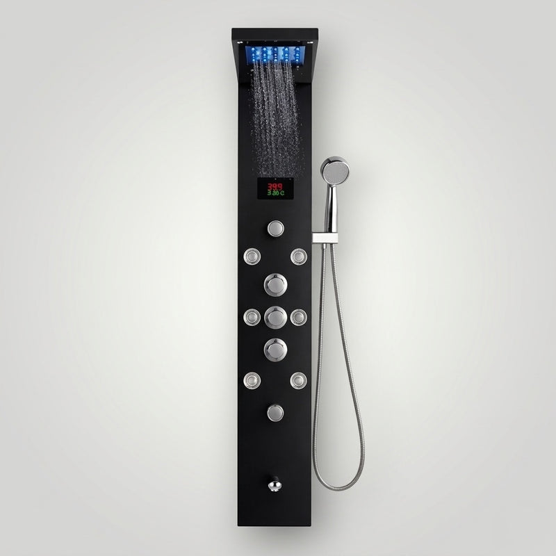 Colonne De Douche XL Hydromassante Noire