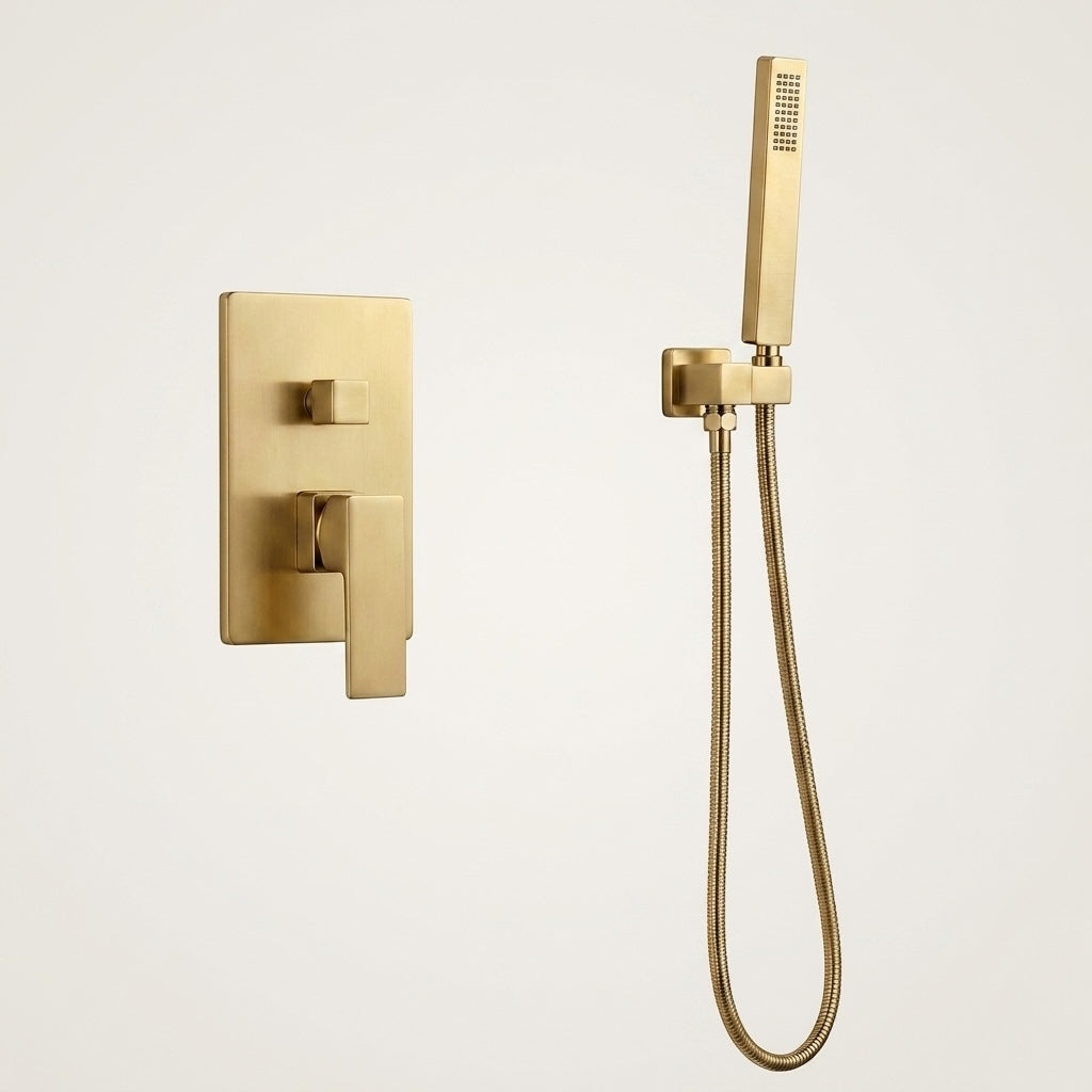 Douche encastrée rectangulaire Vitalys - Or