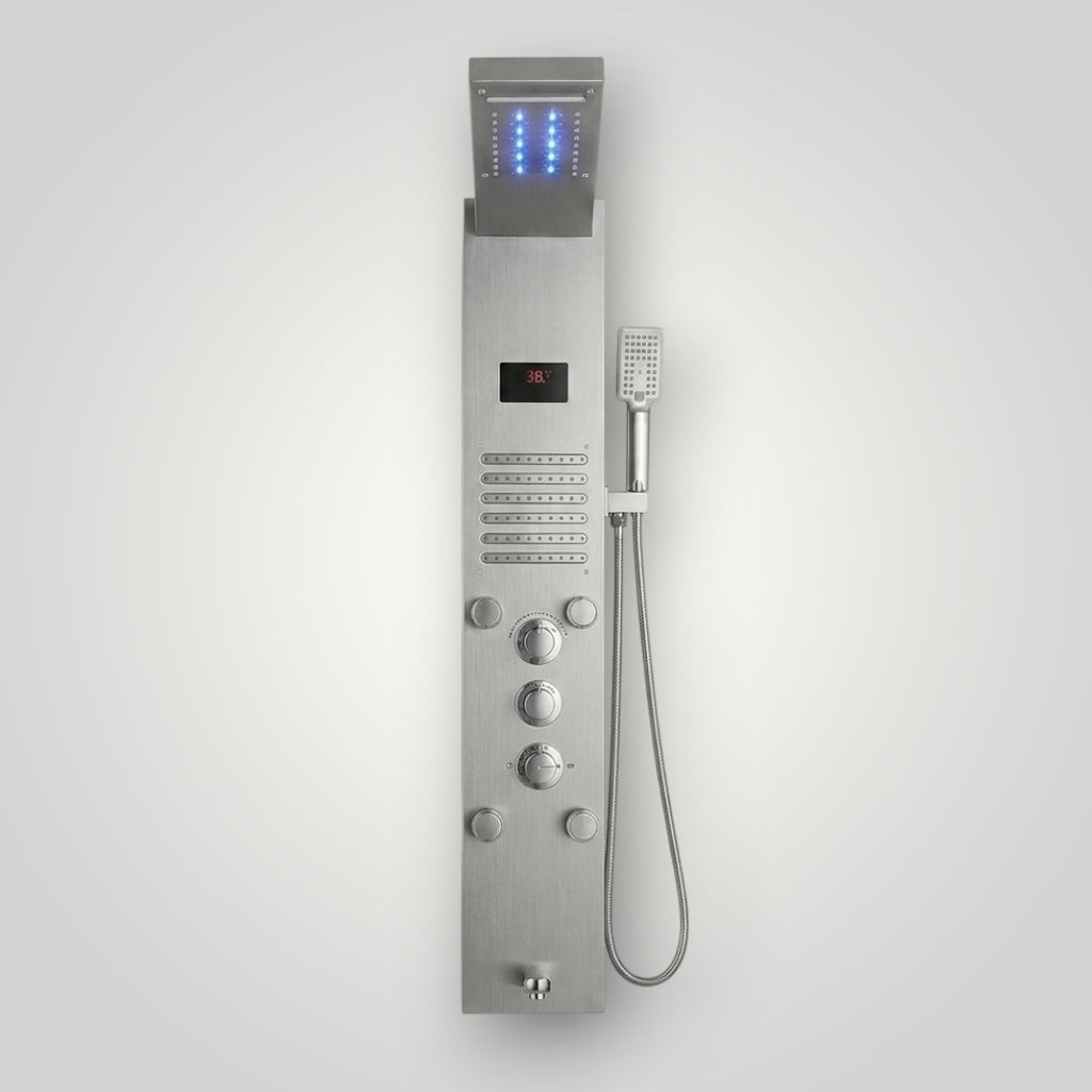 Colonne De Douche Hydromassante Argent
