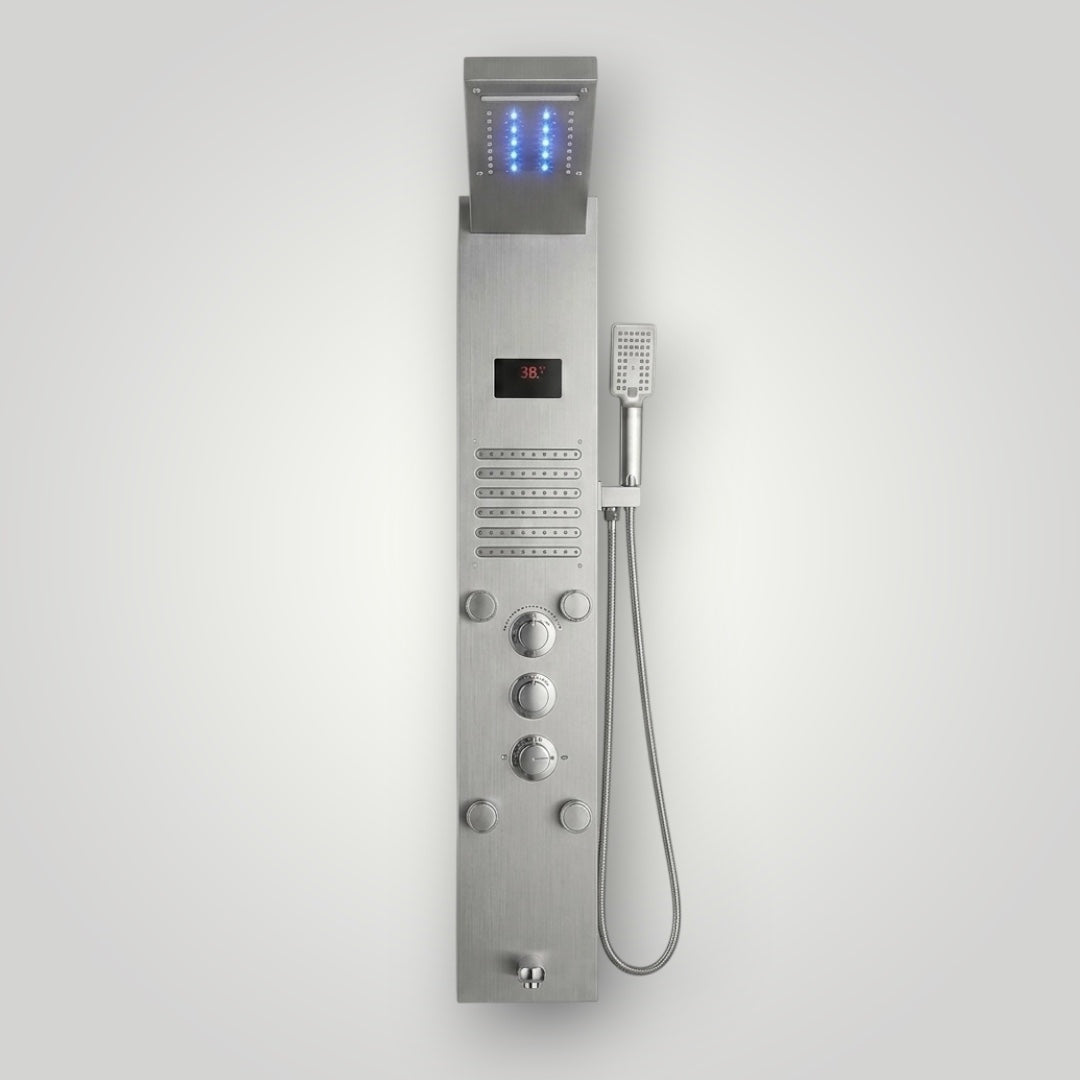 Colonne De Douche Hydromassante Argent