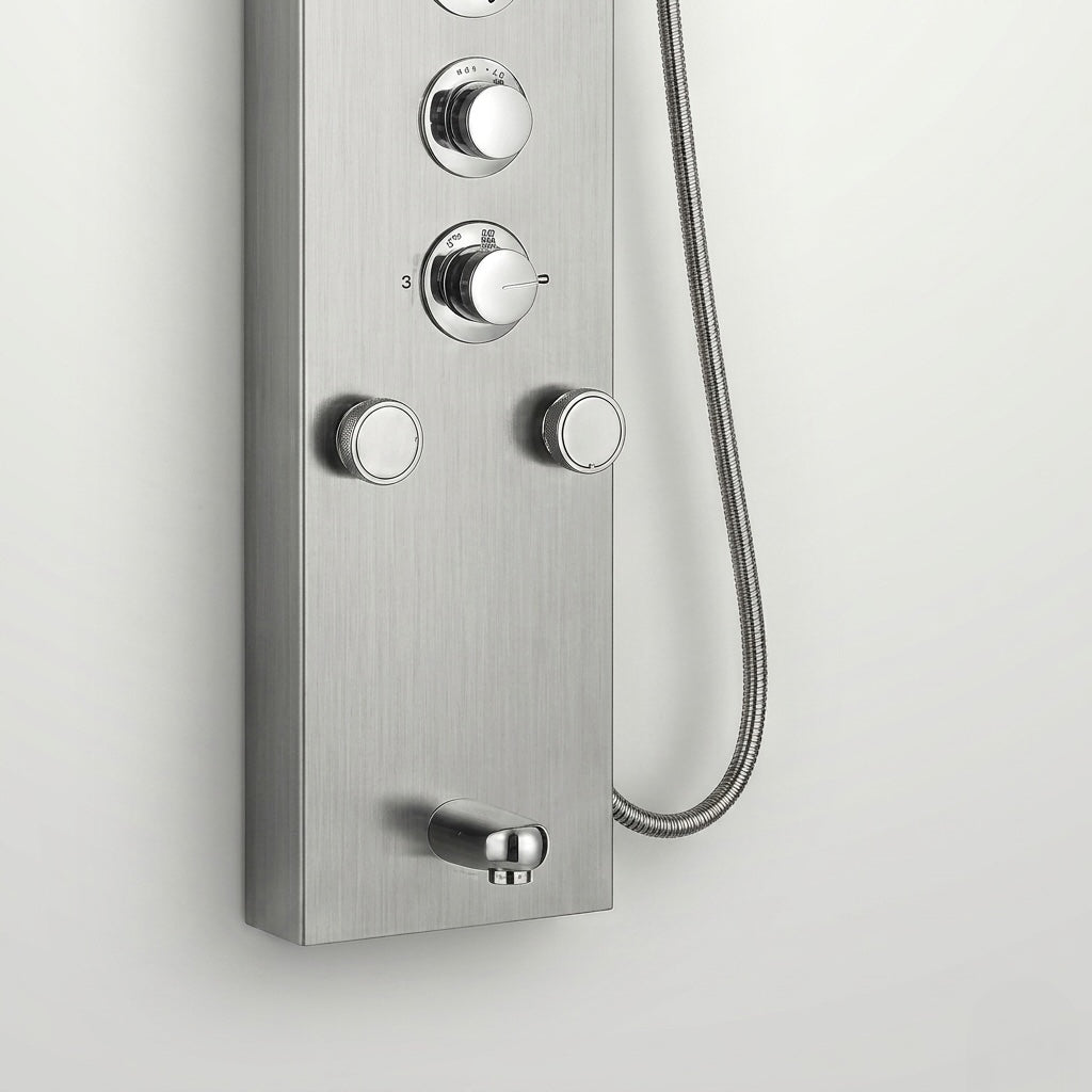 Colonne De Douche Hydromassante Argent